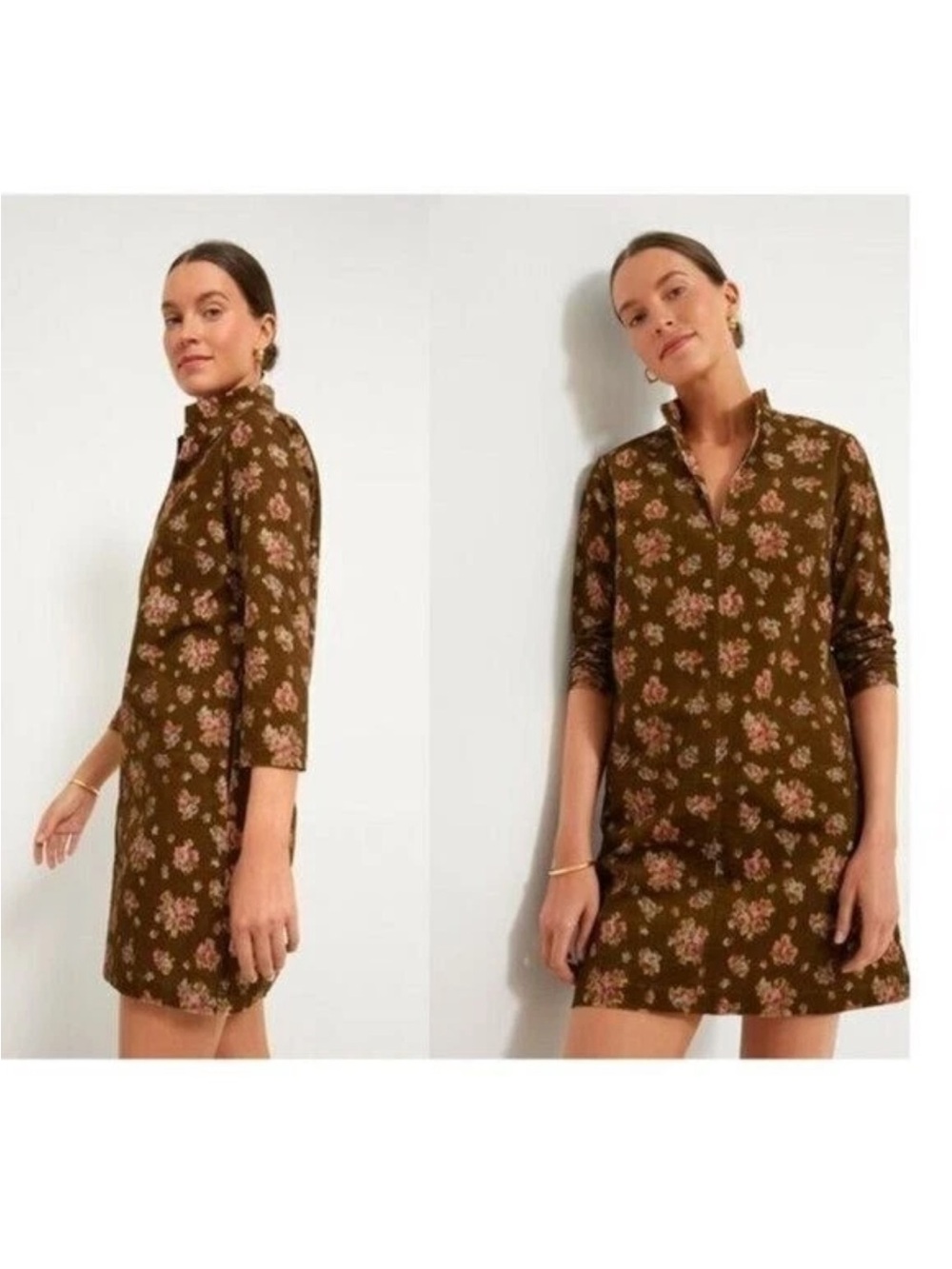 Tuckernuck | NEW Hazel Bouquet Corduroy Clifton V-neckline Mini Dress Size XL